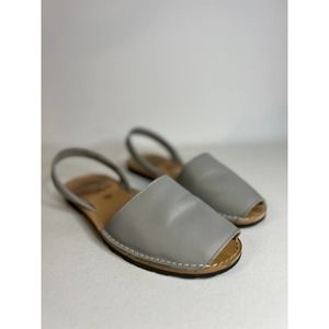 The Spanish Sandal Co Leather Gray Sandals Sz US 8